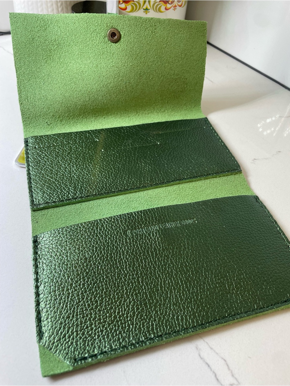 Portland Leather Goods | Leather Rancher Wallet | Metallic Green | EUC - Picture 4 of 8